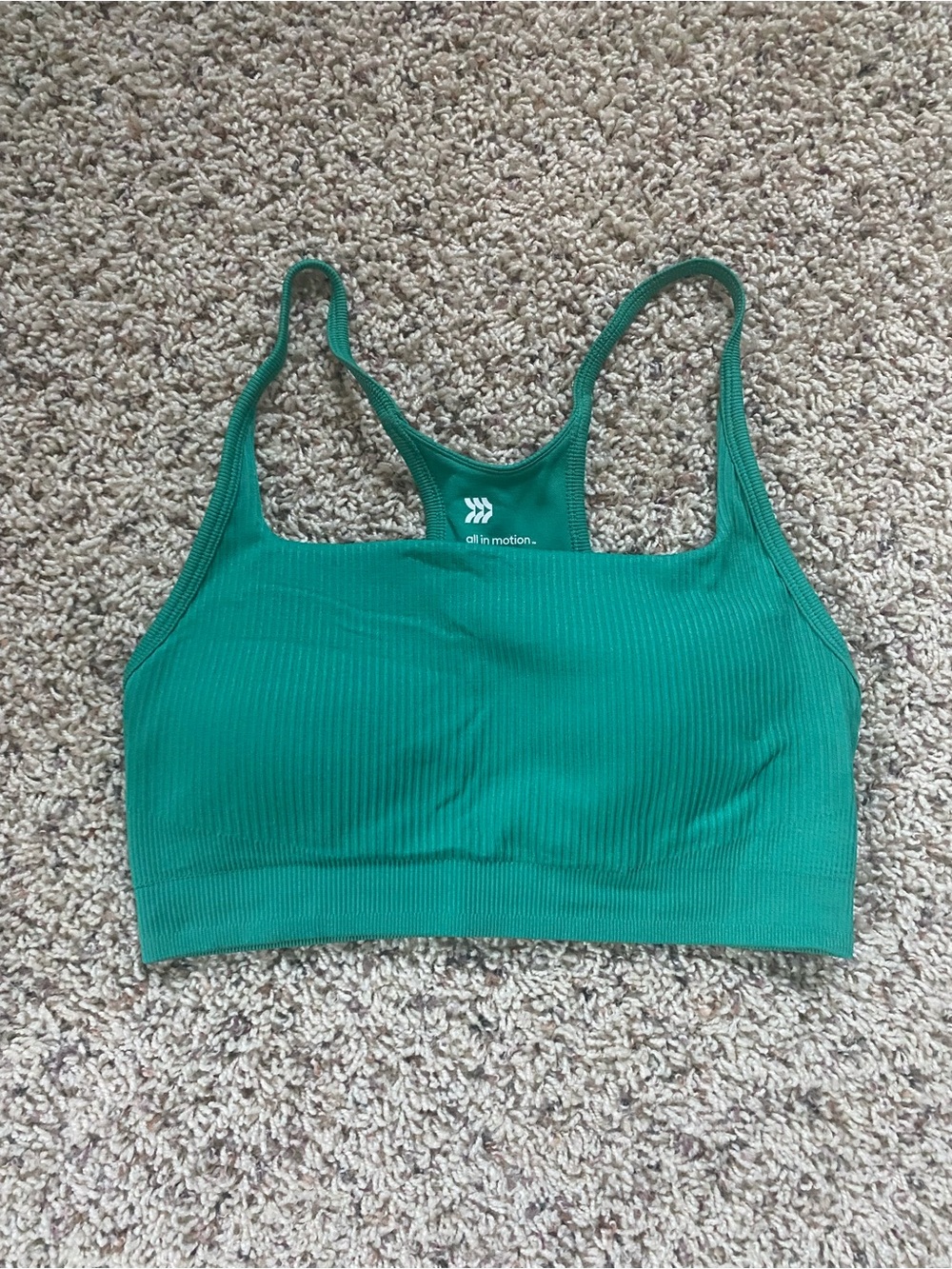 all in motion Emerald Ribbed Racerback Sports Bra